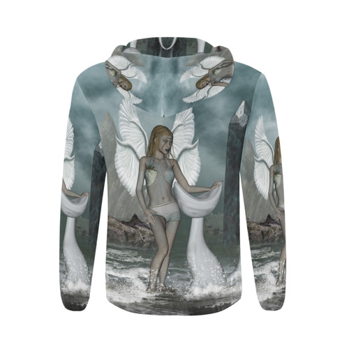 Wonderful fairy in the dreamworld All Over Print Full Zip Hoodie for Men/Large Size (Model H14)