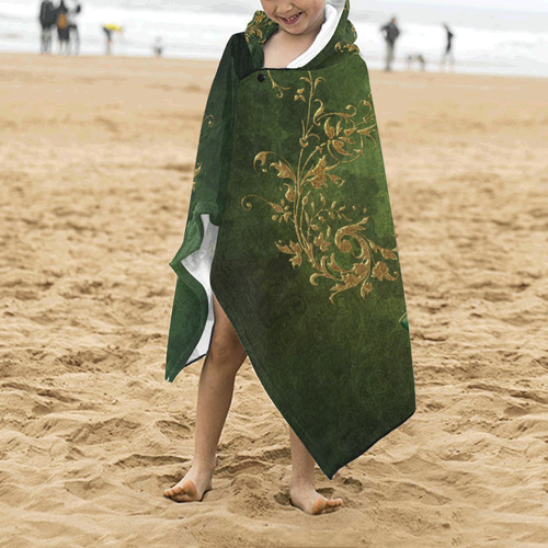 Happy st. patrick's day with clover Kids' Hooded Bath Towels