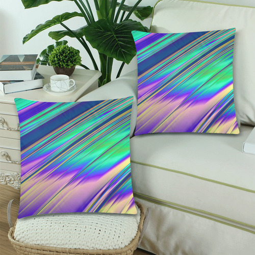 Cool Down Custom Zippered Pillow Cases 18"x 18" (Twin Sides) (Set of 2)