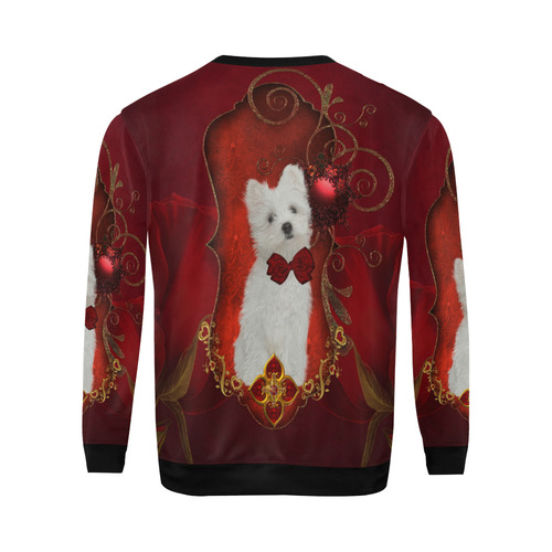 Cute maltese puppy All Over Print Crewneck Sweatshirt for Men/Large (Model H18)