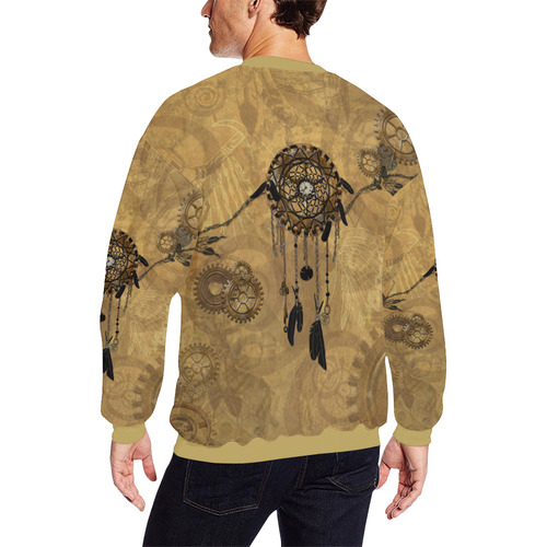 Steampunk Dreamcatcher All Over Print Crewneck Sweatshirt for Men (Model H18)