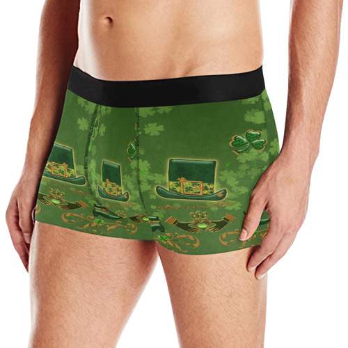 Happy st. patrick's day with hat Men's All Over Print Boxer Briefs (Model L10)