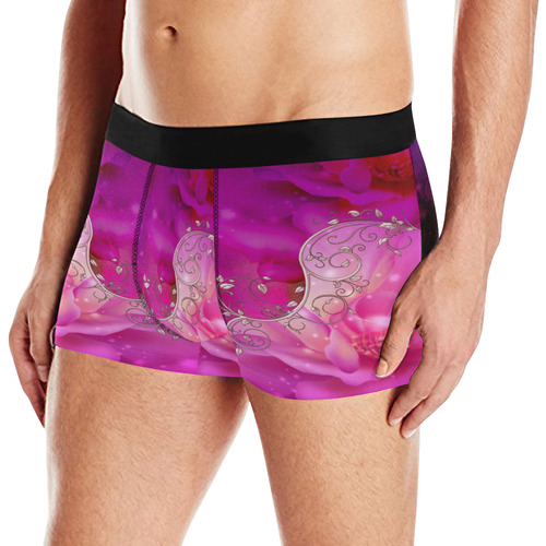 Wonderful floral design Men's All Over Print Boxer Briefs (Model L10)