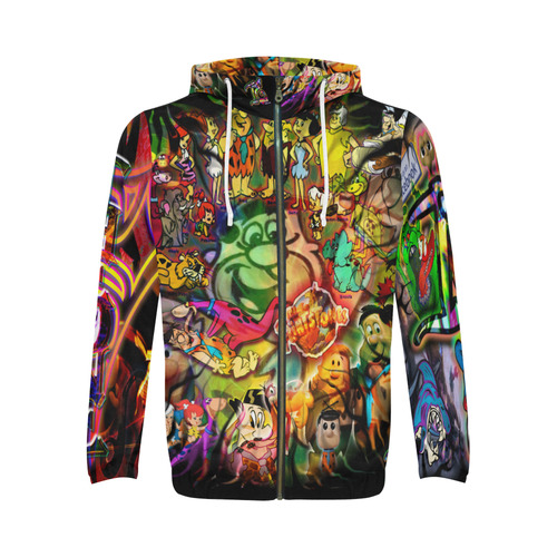 Flinstones - By TheONE Savior @ ImpossABLE Endeavors All Over Print Full Zip Hoodie for Men (Model H14)