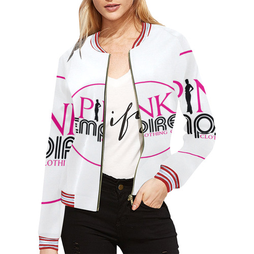 PINK EMPIRE JACKET All Over Print Bomber Jacket for Women (Model H21)