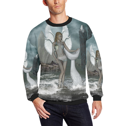 Wonderful fairy in the dreamworld Men's Oversized Fleece Crew Sweatshirt (Model H18)