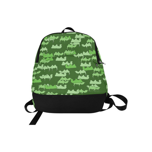 camelflage green Fabric Backpack for Adult (Model 1659)