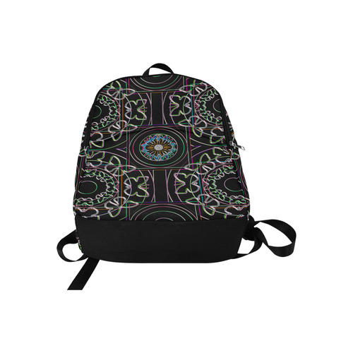 Neon Butterfly Mandala Fabric Backpack for Adult (Model 1659)