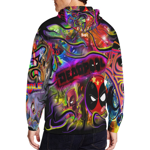 Deadpool - By TheONE Savior @ ImpossABLE Endeavors All Over Print Full Zip Hoodie for Men (Model H14)