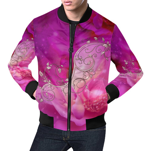 Wonderful floral design All Over Print Bomber Jacket for Men (Model H19)