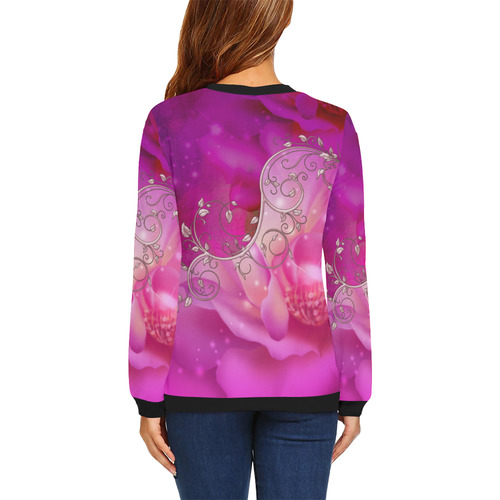 Wonderful floral design All Over Print Crewneck Sweatshirt for Women (Model H18)