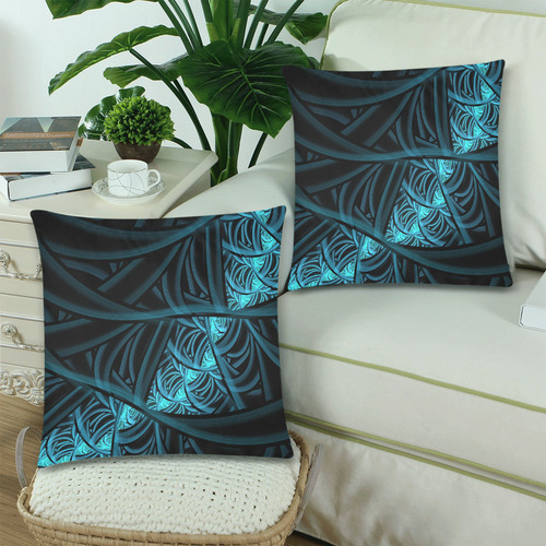 Stealth Custom Zippered Pillow Cases 18"x 18" (Twin Sides) (Set of 2)