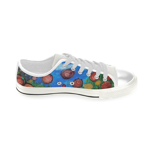 Abstract#3b Low Top Canvas Shoes for Kid (Model 018)
