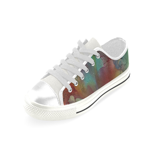 Abstract#3b Low Top Canvas Shoes for Kid (Model 018)