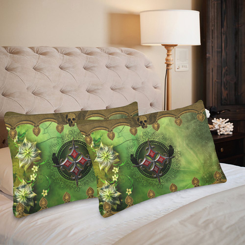 Wonderful gothic design with skull Custom Pillow Case 20"x 30" (One Side) (Set of 2)