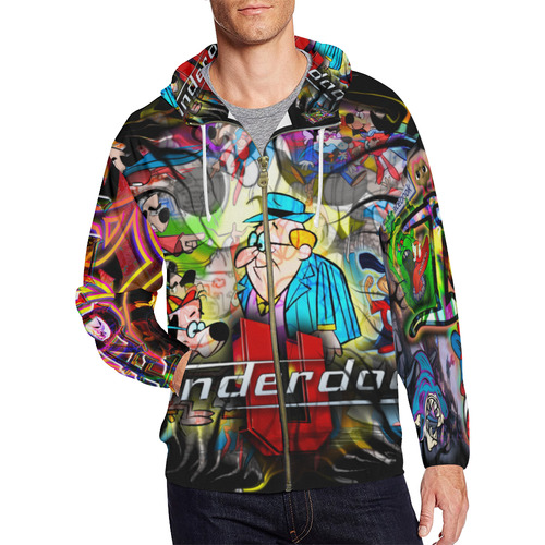 Under Dog - By TheONE Savior @ ImpossABLE Endeavors All Over Print Full Zip Hoodie for Men (Model H14)