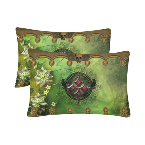 Wonderful gothic design with skull Custom Pillow Case 20"x 30" (One Side) (Set of 2)
