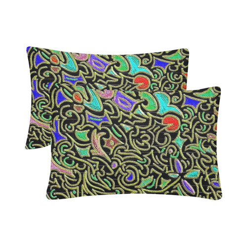 swirl retro doodle abstract Custom Pillow Case 20"x 30" (One Side) (Set of 2)