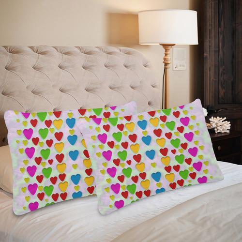 So sweet and hearty as love can be Custom Pillow Case 20"x 30" (One Side) (Set of 2)