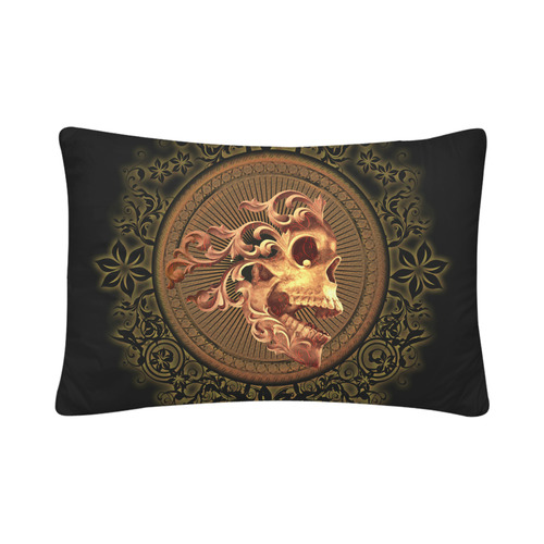 Amazing skull with floral elements Custom Pillow Case 20"x 30" (One Side) (Set of 2)