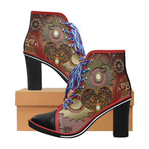 Steampunk, awesome glowing hearts