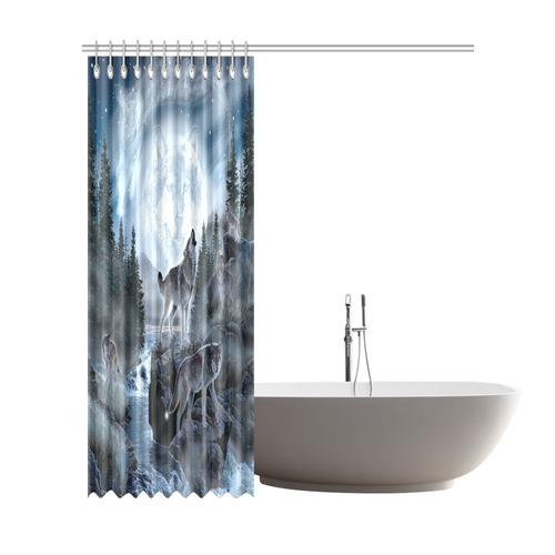 Spirit Of The Wolf Shower Curtain 72"x84"