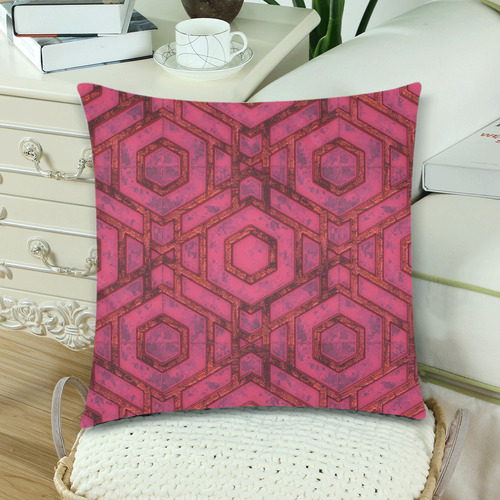 Hexed Custom Zippered Pillow Cases 18"x 18" (Twin Sides) (Set of 2)