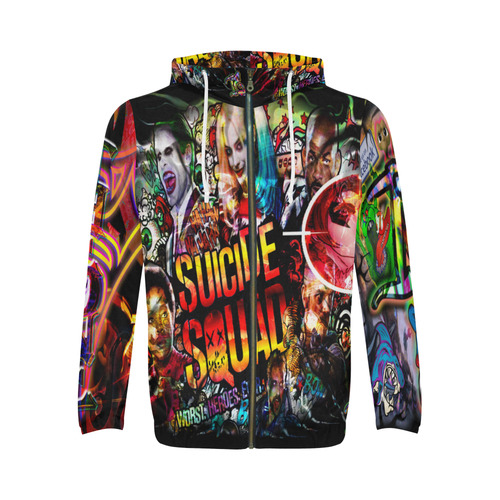 Suicide Squad - By TheONE Savior @ ImpossABLE Endeavors All Over Print Full Zip Hoodie for Men (Model H14)