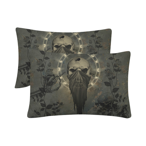 The creepy skull with spider Custom Pillow Case 20"x 30" (One Side) (Set of 2)