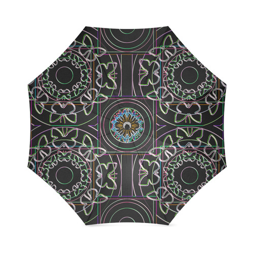 butterfly ring mandala Foldable Umbrella (Model U01)