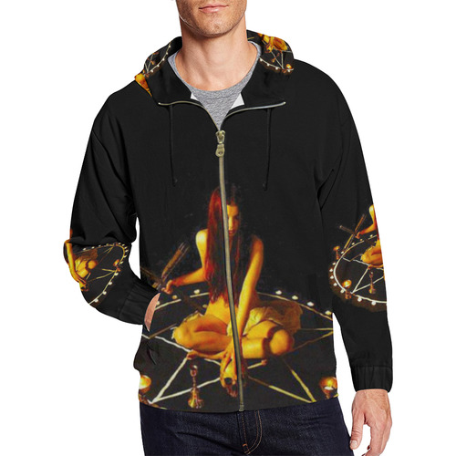 Gothic Luciferian Witchcraft All Over Print Full Zip Hoodie for Men (Model H14)