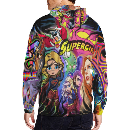 Super Girl - By TheONE Savior @ ImpossABLE Endeavors All Over Print Full Zip Hoodie for Men (Model H14)