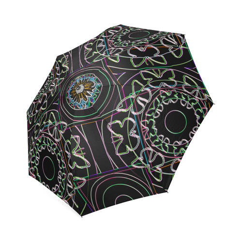 butterfly ring mandala Foldable Umbrella (Model U01)