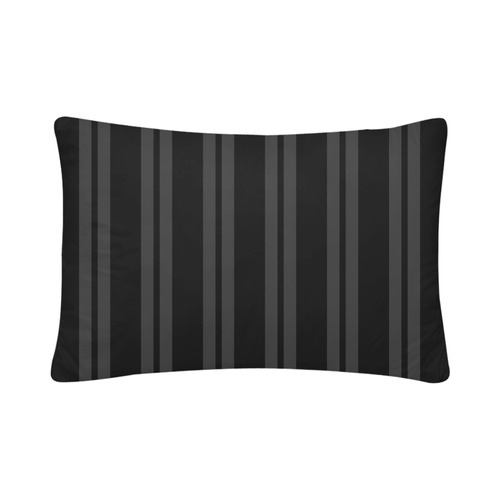 Gray/Black Vertical Stripes Custom Pillow Case 20"x 30" (One Side) (Set of 2)