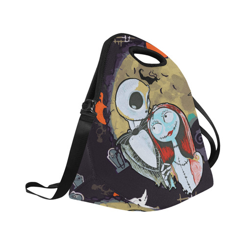 Jack   and Sally For Love Neoprene Lunch Bag/Large (Model 1669)