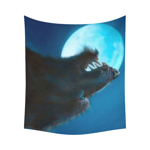 Moon Werewolf Cotton Linen Wall Tapestry 60"x 51"