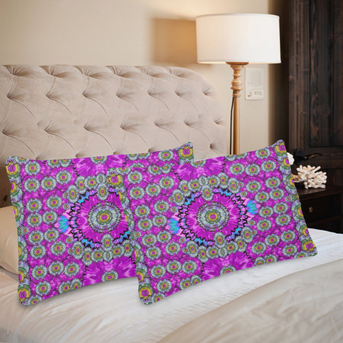 Spring time in colors and decorative fantasy bloom Custom Pillow Case 20"x 30" (One Side) (Set of 2)