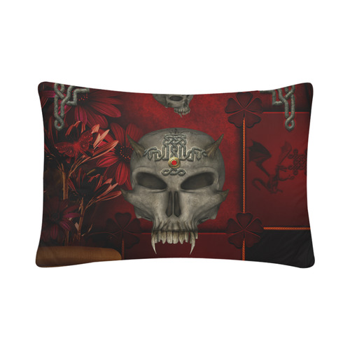 Skull with celtic knot Custom Pillow Case 20"x 30" (One Side) (Set of 2)