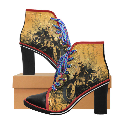 Steampunk, awesome motorcycle with floral elements