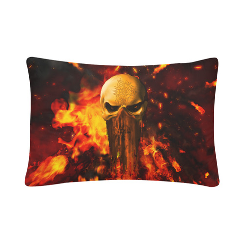 Amazing skull with fire Custom Pillow Case 20"x 30" (One Side) (Set of 2)