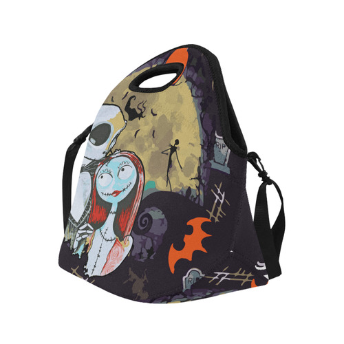 Jack   and Sally For Love Neoprene Lunch Bag/Large (Model 1669)