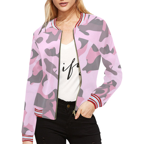 pink camo bomber jacket