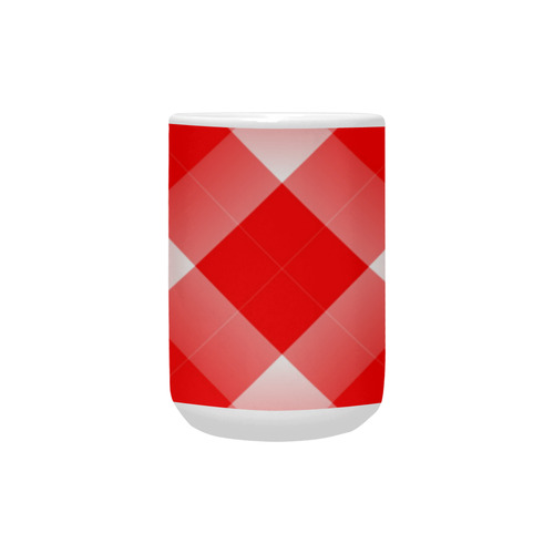 Red and White Tartan Plaid Custom Ceramic Mug (15OZ)