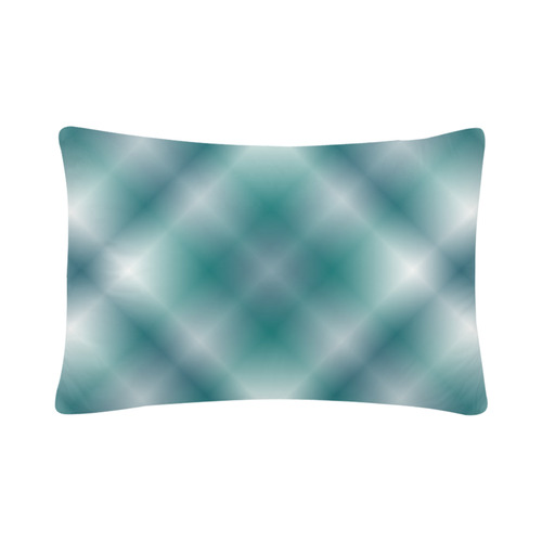 Turquoise and Green Tartan Plaid Custom Pillow Case 20"x 30" (One Side) (Set of 2)