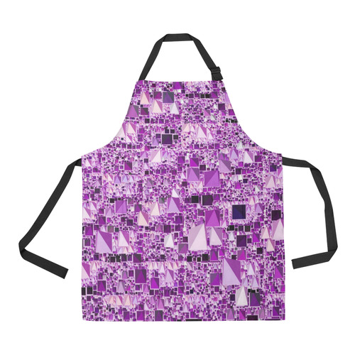 Modern Geo Fun,lilac by JamColors All Over Print Apron