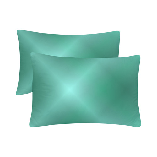 Mint Green Tartan Plaid Custom Pillow Case 20"x 30" (One Side) (Set of 2)