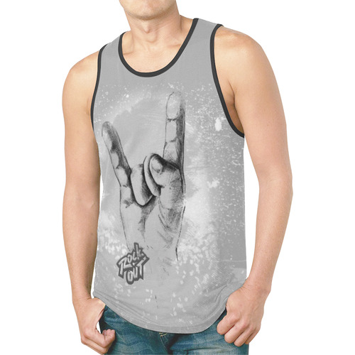 Rock Out New All Over Print Tank Top for Men (Model T46)