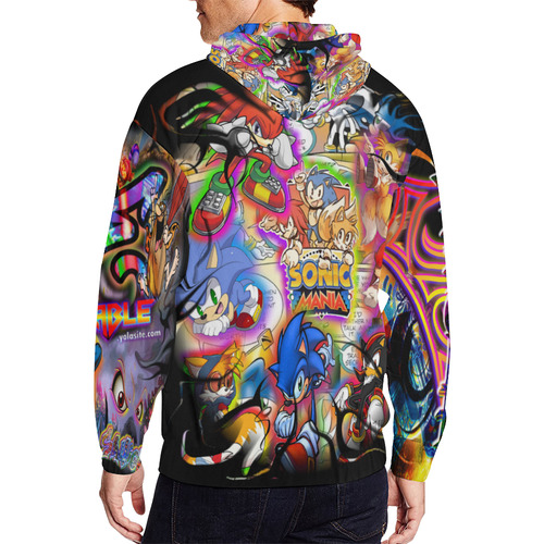 Sonic - By TheONE Savior @ ImpossABLE Endeavors All Over Print Full Zip Hoodie for Men (Model H14)