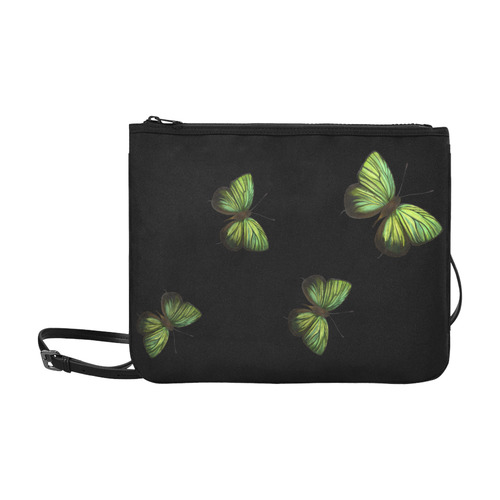 Arhopala horsfield butterflies painting Slim Clutch Bag (Model 1668)