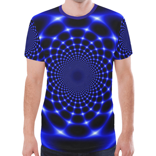 Indigo lotus 2 New All Over Print T-shirt for Men (Model T45)